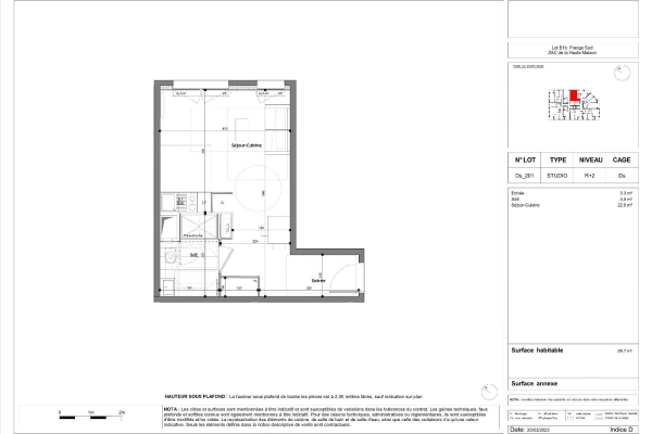 Appartement Studio de 29 m² à louer à CHAMPS SUR MARNE